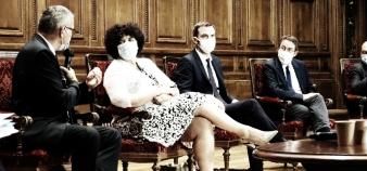 Frédérique Vidal et Olivier Véran présents au "Grand colloque" sur la médecine le 24 septembre 2020.